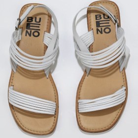 Resim Bueno Shoes Beyaz Deri Kadın Düz Sandalet 01wu3421 