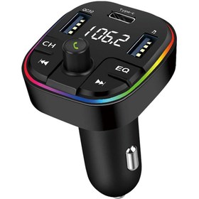 Resim Deppo Trend Bluetooth Araç Kiti Araç Fm Transmitter USB Type-C SD Kart MP3 Flash Için Uygun PD Çakmaklık Girişli 