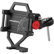 Resim Tenfowee Bisiklet Ve Motosiklet İçin Dayanıklı Alüminyum Telefon Tutucu - Navigasyon Ve Teslimat Kullanımına Uygun Siyah 