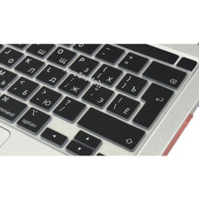 Resim Rusça Klavye Apple Uyumlu MacBook Pro M1-m2, 13inç Kılıf Touchbarlı Pro A2338 A2251 A2289 A2141 İle Siyah 