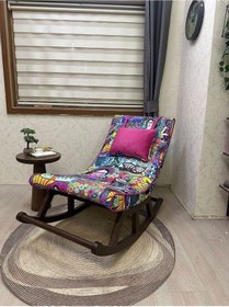 Resim Asedia Asedia Miskin Ceviz Frida Sallanan Sandalye Dinlenme Koltuğu 