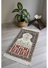 Resim Dijital Baskı Kaymaz Tabanlı Yıkanabilir Püsküllü Seccade Scd0006 Renkli 