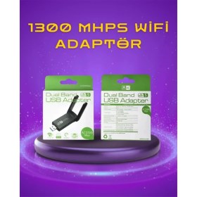 Resim Marsilyan Yüksek Hızlı 1200 Mbps Çift Bant USB Wifi Adaptör – Güçlü Sinyal, Geniş Uyumluluk 