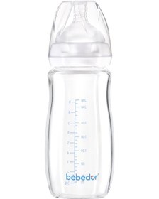 Resim Bebedor Geniş Ağızlı Isıya Dayanaklı Cam Biberon 260 ML 51301 
