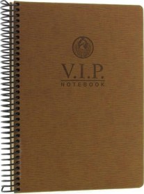 Resim Vip Kahverengi Spiralli Sert Kapak 140 Yaprak 17x24 Çizgili Defter 