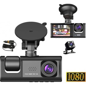 Resim EN SİGA Araç İçi Kamera Ön Ve Arka İç, 1080P Arabalar Için Üç Kanallı Araç Kamerası, G Sensör, Döngü Kayıt 