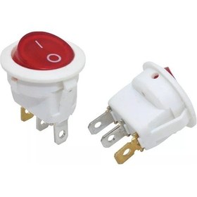 Resim Mr-131b Yuvarlak Işıklı Anahtar On-off Beyaz Kasa 3 Bacaklı 