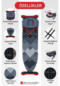 Resim Devecioğlu Harbinger Yeni Nesil Mm161 Premiumboard Ütü Masası Siyah 