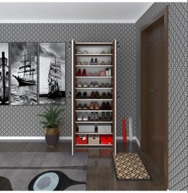 Resim Kenzlife Ayakkabılık Ayakkabı Dolabı Kilitli Be Real Cvz 180 70 32 Kapaklı Arkalıklı Ofis Dolabı İki Bölme 