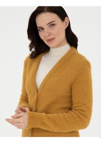 Resim Pierre Cardin Kadın Safran Hırka Triko 50290576-vr043 Safran 