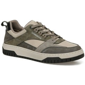 Resim Lumberjack Fulda Erkek Hakiki Deri Sneaker Ayakkabı Haki Haki 