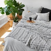 Resim CHUNKY GRİ YATAK ÖRTÜSÜ 