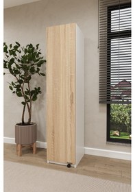 Resim Lüks Çok Amaçlı Kiler Dolabı %100 Mdf Erzak Organizer Dolabı Mk19 Sonoma Sonomo 