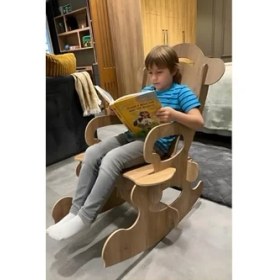Resim Peri Store Arion |%100 Mdf | Sallanabilir ve Dayanıklı Çocuk Sandalyesi | Ahşap Renk 