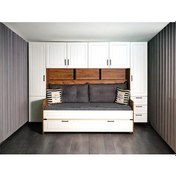 Resim Sweety Komple Mdf Membran Dolaplı Yavrulu Ranza Ceviz Beyaz 190 x 90 