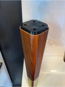 Resim Piramit Sert Plastik Ayak Konik 15cm Ceviz Mat Altın Koltuk Komidin Modern Tv Ünite Mobilya Dolap Ceviz 