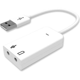Resim ELECTRONİC CHEAP Beyaz Usb Kablolu Ses Kartı 7.1 Sound Çevirici Dönüştürücü 
