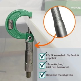 Resim Insize Mekanik Mikrometre 3203-25A 