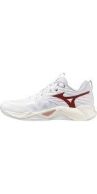 Resim Mizuno Wave Momentum Pro Kadın Voleybol Ayakkabısı Beyaz / Kırmızı 