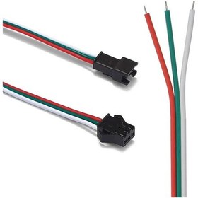 Resim 2 Adet 3 Pin Jst Sm 10cm Kablo Erkek Dişi Çifti Bağlantı Soketi Led Konnektör Şerit Led Rgb Ws2812b Ws2811 