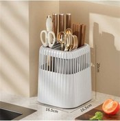 Resim Ulzyvf Rafı Mutfak Fonksiyonlu Ev Drenaj Döner Çok Çatal Bıçak Bıçak Ez 