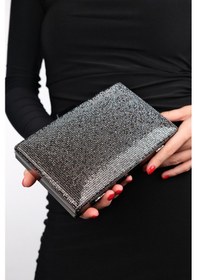 Resim Luvishoes Sementa Platin Taşlı Kadın Abiye Çanta Platin 
