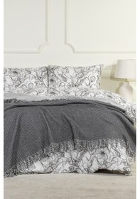 Resim Elart Carlos Tv Battaniyesi Waffle Pamuklu 130x170 Cm Antrasit Antrasit 