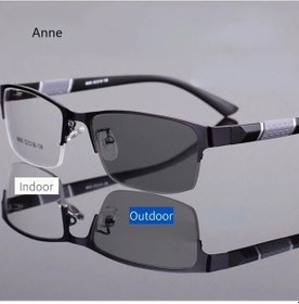 Resim Eylıees Yarım Çerçeve Fotokromik Miyopi Gözlük - Erkekler İçin Metal Anti-mavi Uv400 Renk Değiştirenblackmor51 Beyaz 