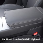 Resim For Tesla Model Y Juniper/Model 3 Highland Center Konsol Kolu Kılıfı - Dikişli Kenarları, Çiziklere Dayanıklı ve Kolay Kurulumlu, Siyah İç Trim Koruma, Araba İç Düzenleme, Şık Araba Aksesuarı, Dayanıklı Araba Aksesuarı 
