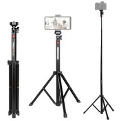 Resim Mufunye Kıngjoy Fl0591 Profesyonel Tripod: 5 Bölmeli Genişletilebilir, 3kg Yük Kapasitesi, Aluminyum, Universal Head, Kamera Ve Telefon İçin 