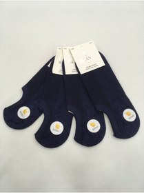 Resim Slayt 4 Adet Pamuk Modal Karışımlı Düz Renkli Ince Yazlık Erkek Görünmez Patik ( Sneakers ) 
