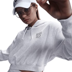 Resim Nike Sportswear Club Fleece Kadın Gri Eşofman Üstü 