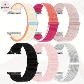 Resim Gateesat 6lı Nylon Spor Örgü Kayış İwatch 38mm 40mm 41mm 42mm 44mm 45mm 46mm 49mm Seri 10 9 8 7 6 5 4 3 2 1 Se Ultra 