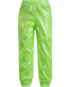 Resim Kırmızı Çocuk Kız Erkek Işıltılı Metalik Pantolon Parlak Pantolon Çocuk Caz Dans Sahne Performansı Kostüm Kırmızı 