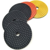 Resim Lemestar Islak Taşlama Makinesi İçin 5'li Elmas Zımparalama Ve Cilalama Ped Seti - Beton,,çok Renkli 