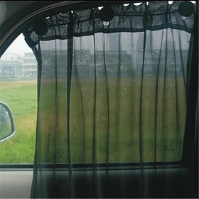 Resim 1 Adet Polyester Araç Yan Güneşlik, UV Koruma Mesh Perdeleri, Emme Bardakları, Fermuar Kapatma, Sedan, Van, SUV için Sol Yerleştirme ile 