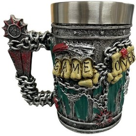 Resim Game Over Zincirli Paslanmaz Çelik Kupa 