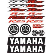 Resim Monero Yamaha Yzf R25 Sticker Yazı Seti Kırmızı 