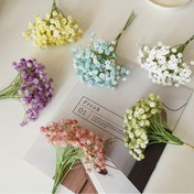 Resim 1 Adet Canlı Yapay Gypsophila Buketi - Gerçekçi PE Gençlerin Nefes Çiçekleri, Çok Renkli Mini Sahte Çiçek Düzenlemesi Düğün, Doğum Günü, Gelin Duşu Dekoru İçin | Sonbahar, Halloween, Şükran Günü, Noel İçin İdeal | Ev, Masa, Kafe Dekorasyonu & Fotoğraf Aksesuarları, Düğün Çiçekleri İçin Mükemmel 