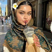 Resim Boho Şık Paisley Jakarlı Eşarp - Kadınlar için Şık Güneş Koruma Şalı, Yumuşak Polyester, Günlük Kullanım & Rüzgar Geçirmez için Mükemmel 