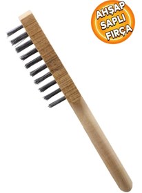 Resim ÇEÇEN HOME Ahşap Saplı Tel Fırça, Kir Pas Mangal Barbekü Izgara Çok Amaçlı Temizleme Fırçası 