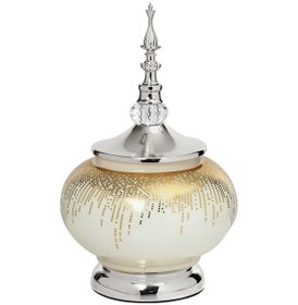 Resim Vitale Sultan Silver Kapaklı Vazo Ak.je0029 