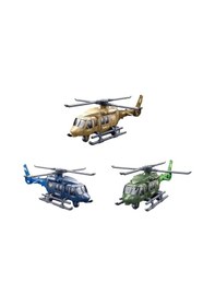 Resim 1:55 Ölçek Askeri Helikopter Oyuncak - Hareketli Pervane 30 Cm Büyük Boy - Sürtmeli Model 