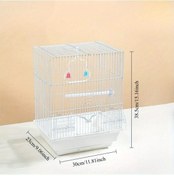 Resim Willowhaven Beyaz Taşınabilir Paslanmaz Çelik Kuş Kafesi - İç Mekan Dış Mekan Kullanım İçin Dayanıklı 