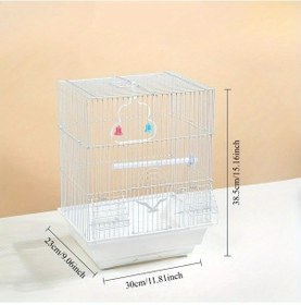 Resim Willowhaven Beyaz Taşınabilir Paslanmaz Çelik Kuş Kafesi - İç Mekan Dış Mekan Kullanım İçin Dayanıklı 