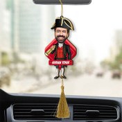 Resim Kişiye Özel Kaşif Karikatürlü Araba Süsü 