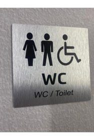 Resim Dekokonsept Metallice Silver Seri Wc Yönlendirme Tabelası 