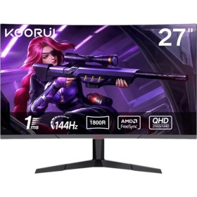 Resim Koorui 27" 27E6QC 27" 144Hz 1ms Va Qhd (Hdmı, Displayport) Curved Monitör 