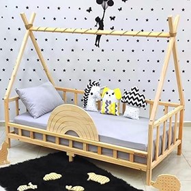 Resim Markaawm Montessori Karyola Ahşap Çocuk Yatak Gökkuşağı Nirvana 60X120 