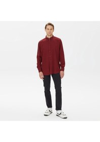 Resim Nautıca Erkek Bordo Classıc Fıt Uzun Kollu Gömlek Düz W37232t Bordo 